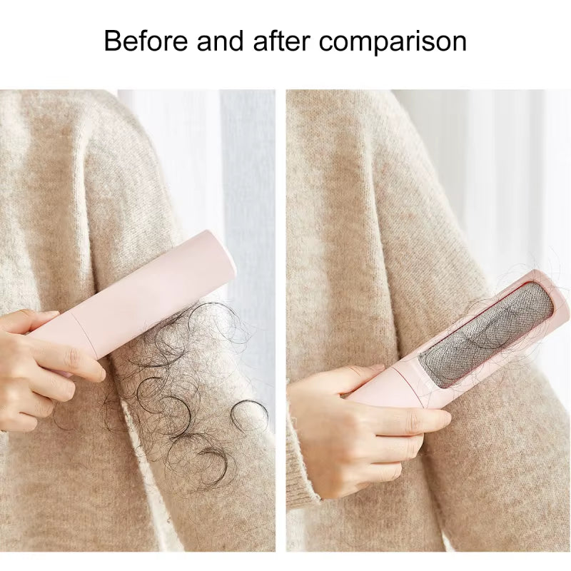 2 in 1 Reusable Pet Hair Remover Brush Lint Roller Self Cleaning