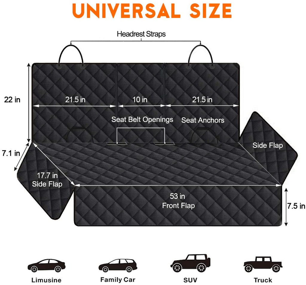 Back Seat Cover for Dogs , Car Seat Protector