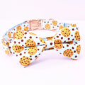 Cute Biscuits Dog Collar Bow Tie with Metal Buckle for Dogs &Cats