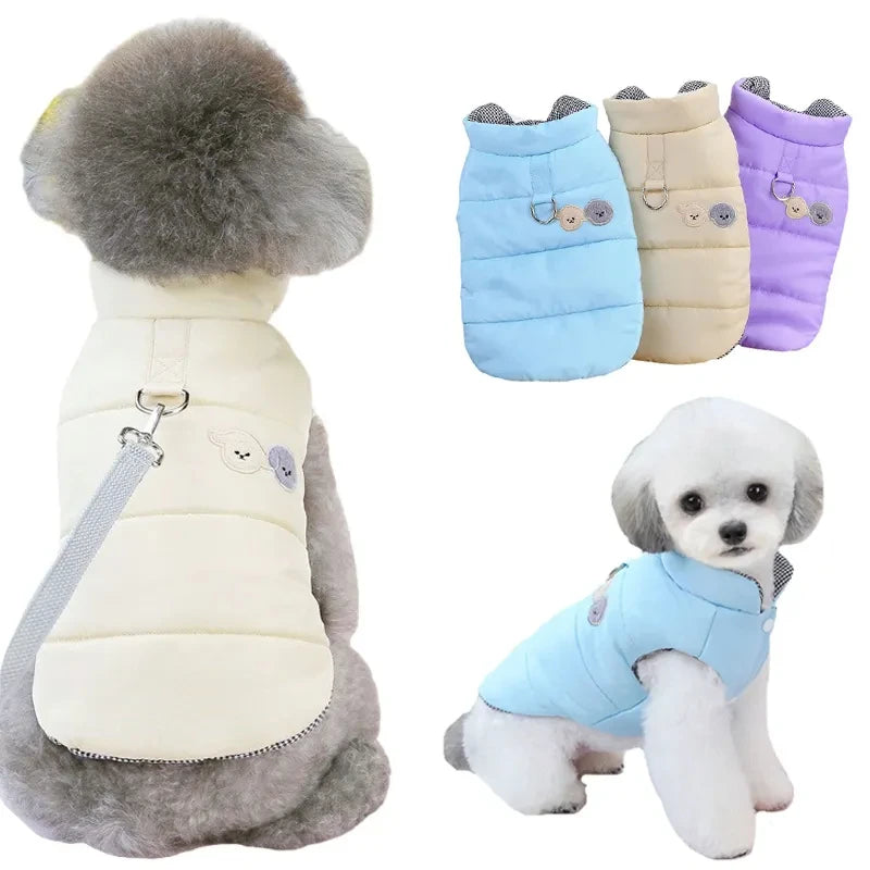 Dog Winter Clothes for Small Medium Dogs & Cats with D-Ring 