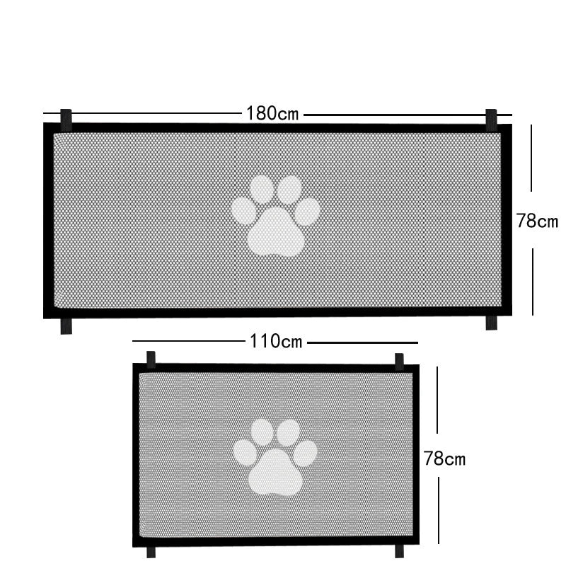 Versatile Dog Gate Mesh with 4 Hooks - Perfect Indoor & Outdoor Safety Enclosure for Your Pet