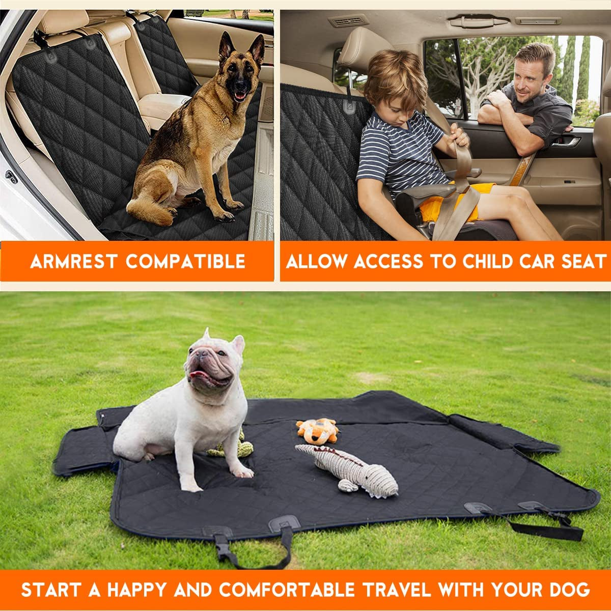 Back Seat Cover for Dogs , Car Seat Protector