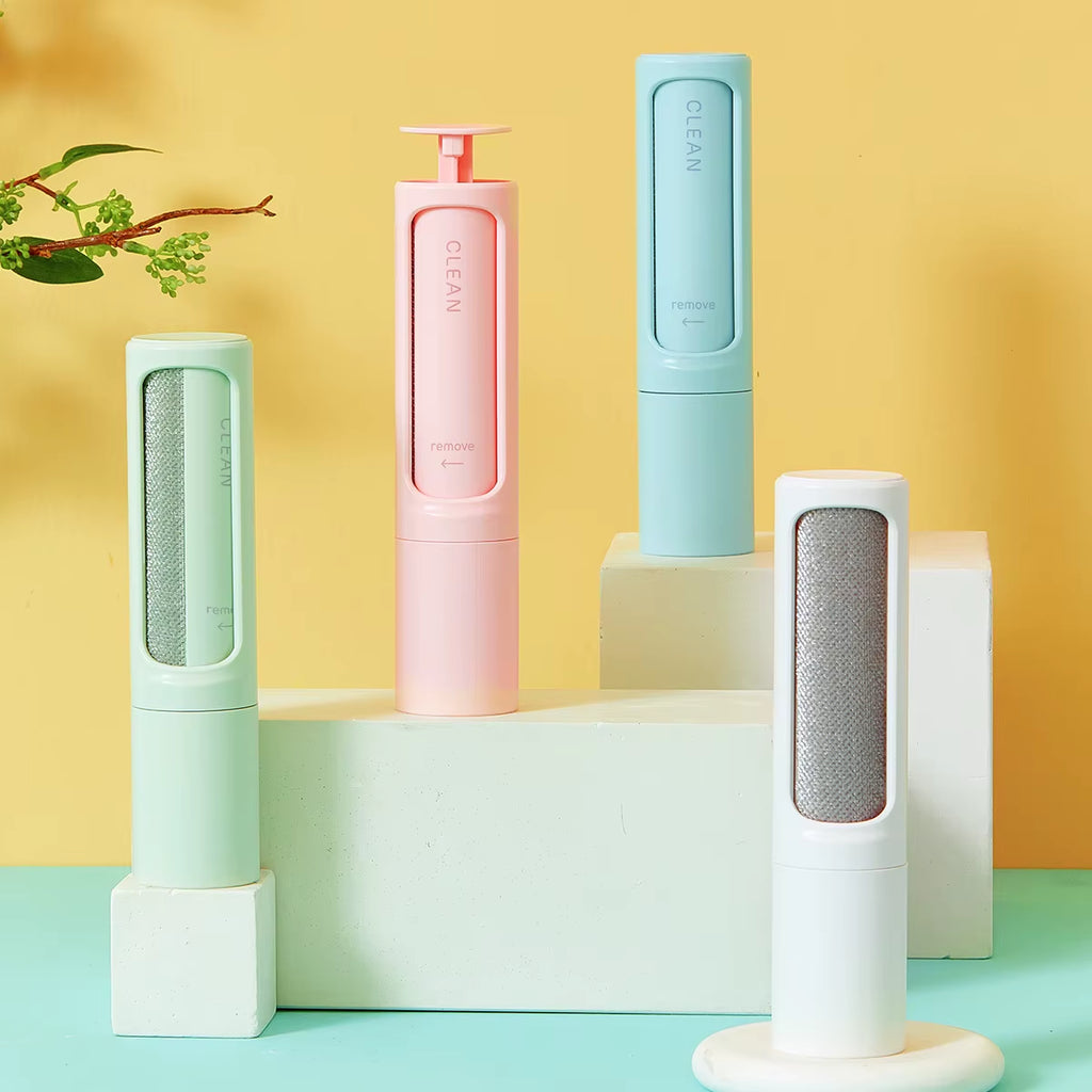 2 in 1 Reusable Pet Hair Remover Brush Lint Roller Self Cleaning