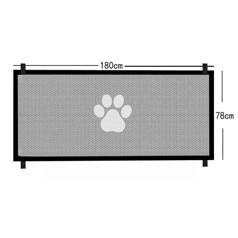 Versatile Dog Gate Mesh with 4 Hooks - Perfect Indoor & Outdoor Safety Enclosure for Your Pet