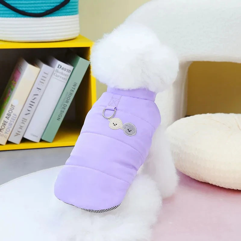 Dog Winter Clothes for Small Medium Dogs & Cats with D-Ring 