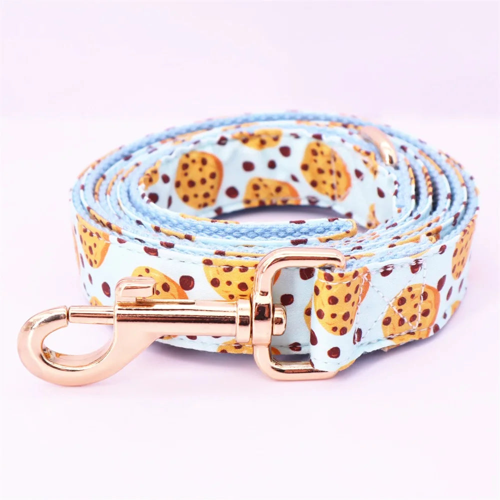Cute Biscuits Dog Collar Bow Tie with Metal Buckle for Dogs &Cats