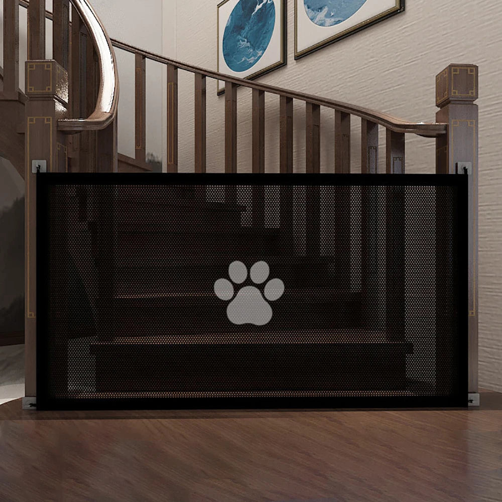 Versatile Dog Gate Mesh with 4 Hooks - Perfect Indoor & Outdoor Safety Enclosure for Your Pet