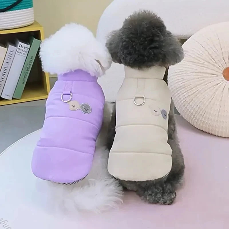 Dog Winter Clothes for Small Medium Dogs & Cats with D-Ring 